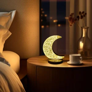 Acrylic LED Moon Touch Table Lamp